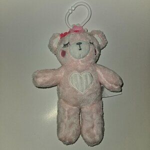 Dreamgro Lullaby Travel Pink Teddy Bear Plush Stroller Clip Plays Old MacDonald